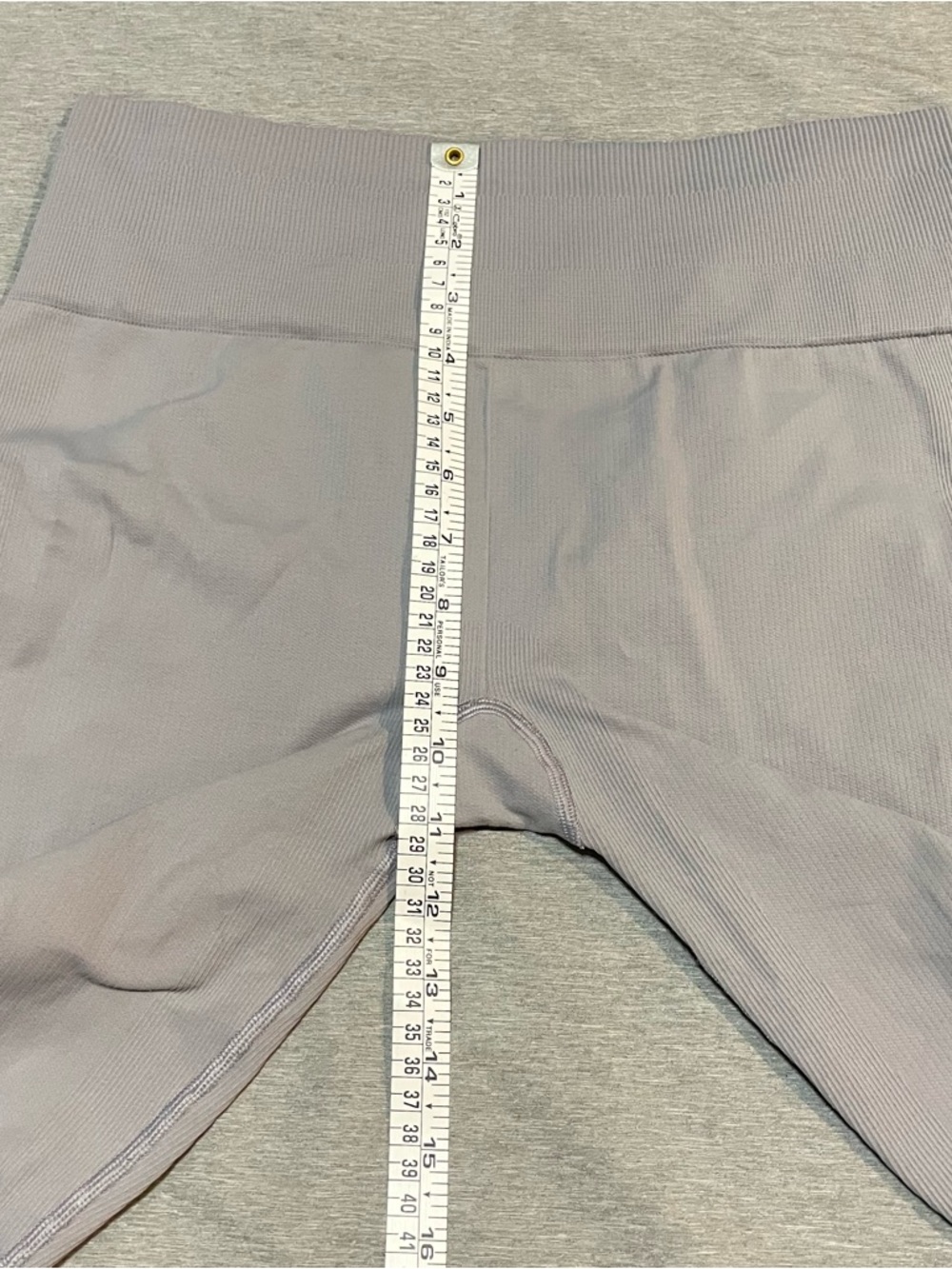 Lululemon Awakening Crop Leggings Gray Size 12 Ruched Mesh - Picture 8 of 11